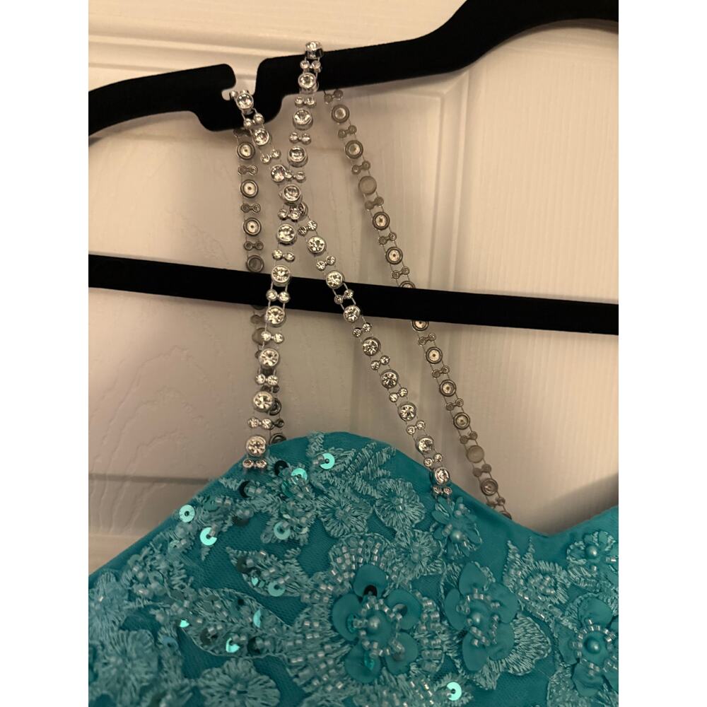 Teal Prom/Formal Dress Size 12 - Picture 3 of 7